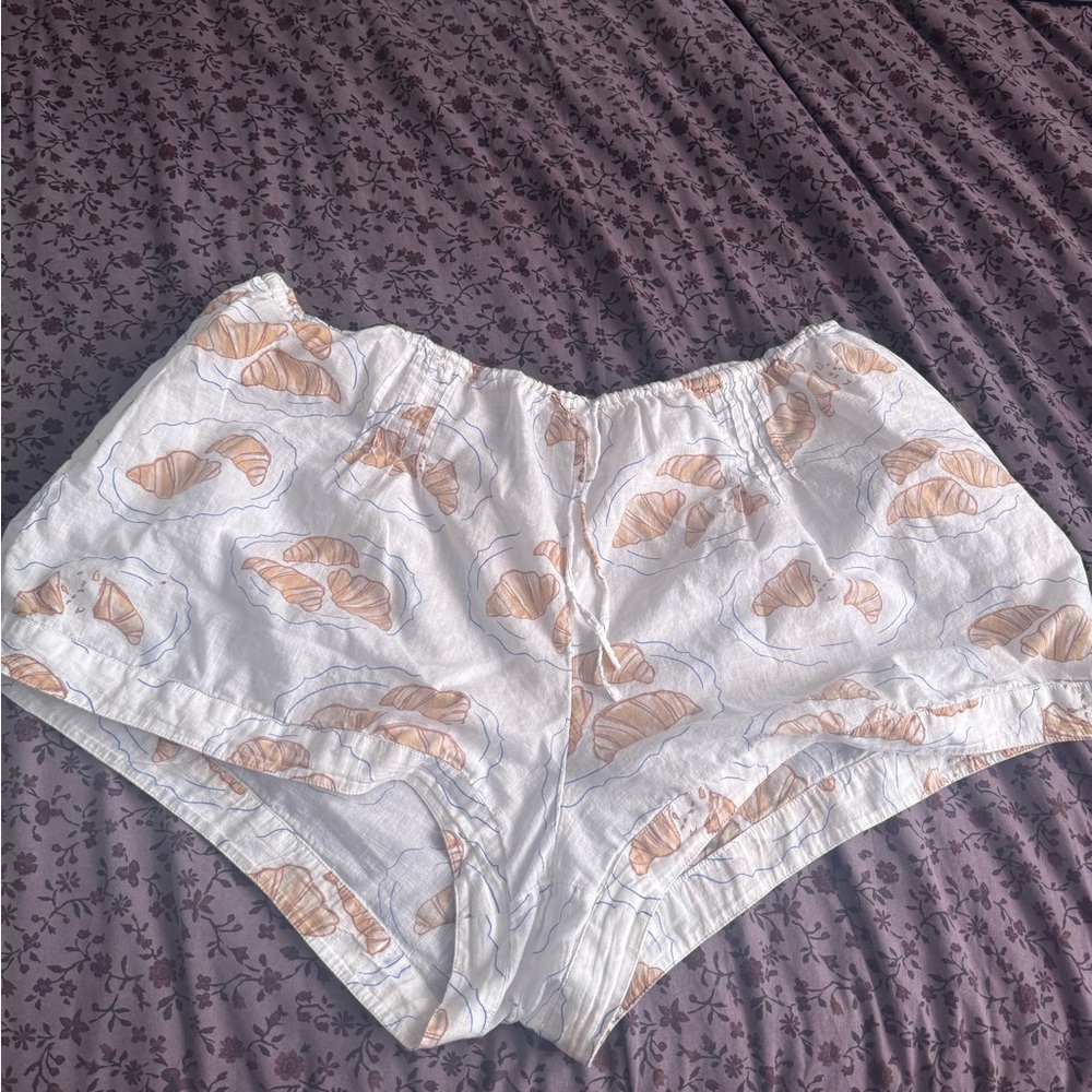 White Croissant  Women's Shorts
